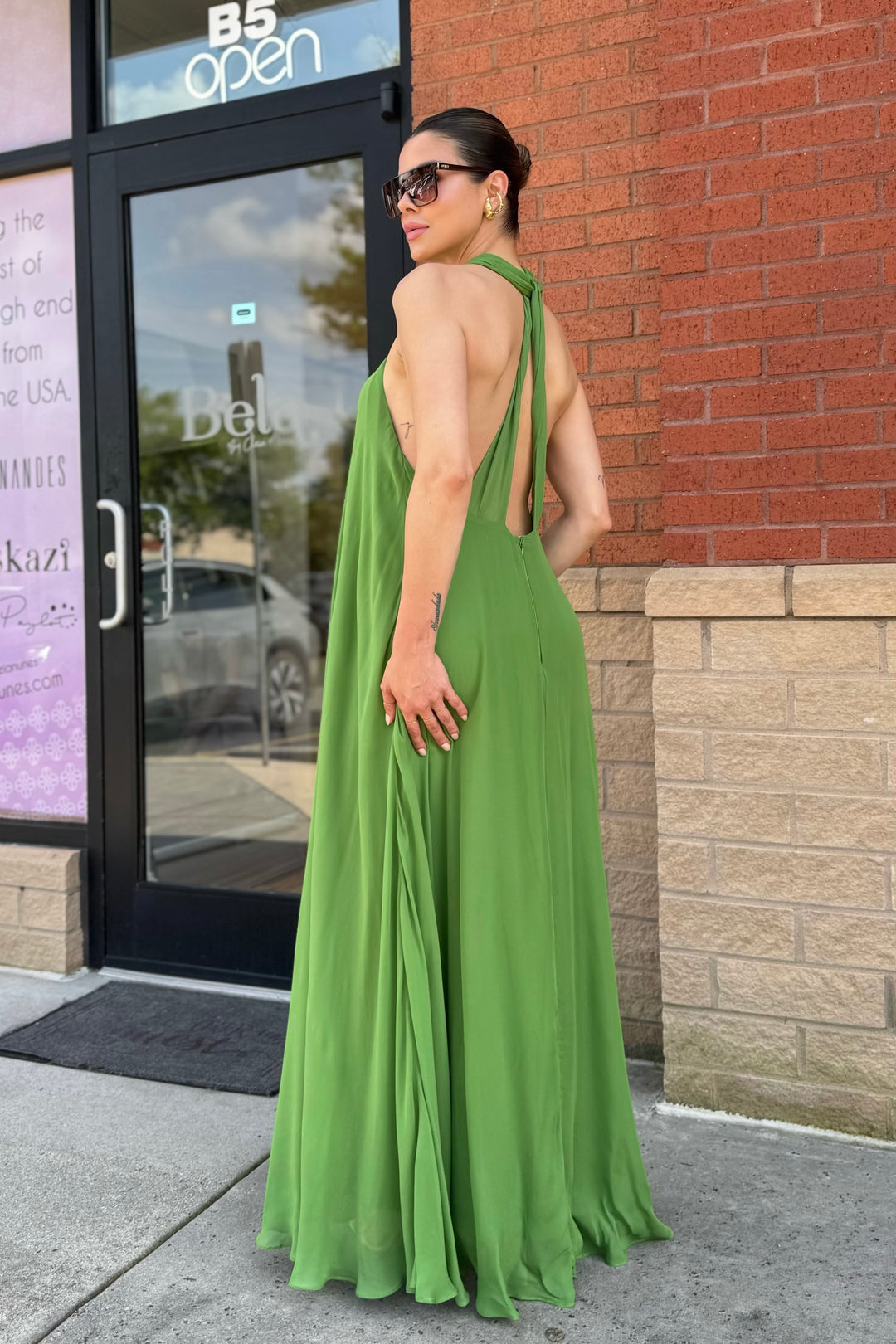 green emerald velvet dress Belati Forest Green Bubble Detail Knit Top (BKN484)